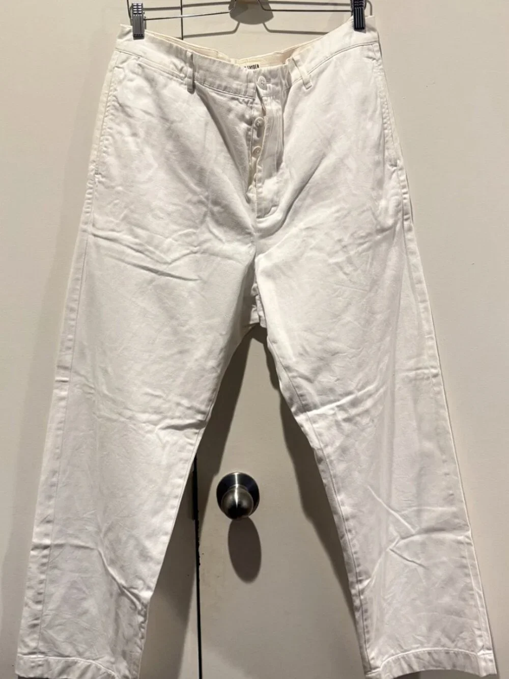Todd Snyder Japanese Selvedge Chino Pants White 36x32 Button Fly